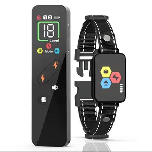 Electronic Dog Trainer, Barking Stopper, Bark Collars, 3 Functions, Sound, Vibration, Shock, Remote Control, 2600 Feet Range, Ipx7 Rating