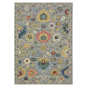 Oriental Weavers Lucca 2888G Grey Multi Traditional Axminster Loomed Rug