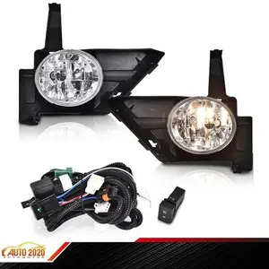 Chrome 1000LM Bumper Fog Lights w/ Switch Wiring Blubs Fit For 05-06 Honda CRV