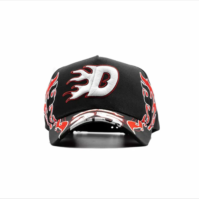 Dandy Moto Motorcycle Cap with Logo Design and Decorative Elements, Adjustable Fit, Black Color, Adjustable Closure