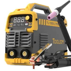 TOOLIOM 195A Stick/Lift TIG Welder with Lift TIG Torch | 110V/220V Dual Voltage Welding Machine with Synergic Control | Portable MMA Welder Machine with VRD, Hot Start and ARC Force
