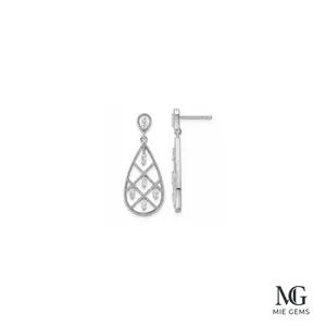 Baguette Teardrop Earrings