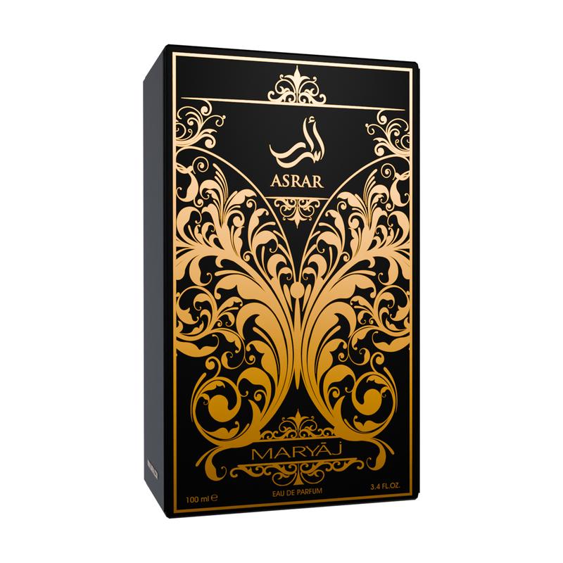 Maryaj Asrar - Long Lasting Perfume for Men and Women - Musk Cologne for Men and Women - Spicy, Floral, Woody Fragrances - Eau de Parfum - 3.4 oz