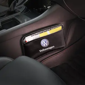 Leather Seat Back Organizer Storage Box Car Backseat Organizer for Volkswagen Vw Gti Golf 5 6 7 Mk4 Mk5 Mk6 Polo Passat B5 B6 B7 Scirocco Jetta Tiguan CC Touareg Beetle
