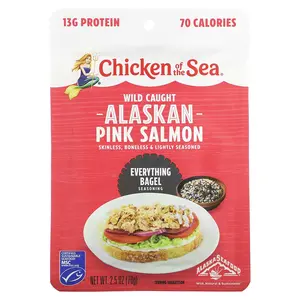 Chicken of the Sea Wild Caught Alaskan Pink Salmon, Everything Bagel Seasoning, 2.5 oz (70 g)