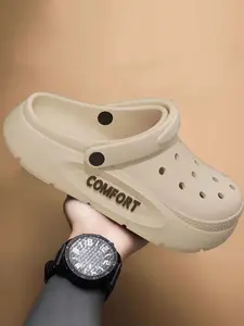 Men's Eva Hole Shoes Thick Sole Comfortable Durable Outdoor Sports Casual Breathable Lightweight Slipper Slip-On Closed Toe Sandals Slipper