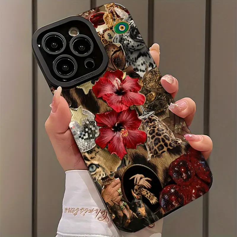 Luxury Leopard Print Protective Shockproof Anti Drop Ultra-Thin Smartphone Case Cover for iPhone 17/16/15/14/13/12/11/plus/pro Max, Dust-Proof and Stylish Gift