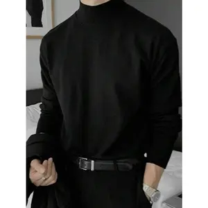 Men's Solid Color Loose Fit Long Sleeve Turtleneck Sweater,/Winter, Old Money Style