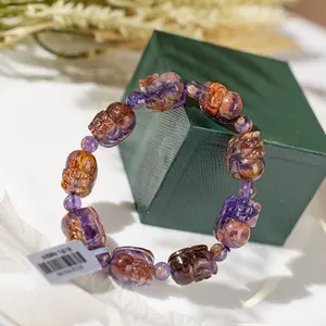 Happiness Crystal Purple Phantom pixiu bracelet