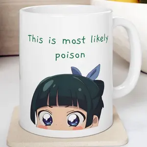 [TokiBearCo Original Design] Apothecary Diaries Maomao Funny This is Poison Lover Anime Quote Mug, Funny Gift for Friends, Coffee Lover Mug, Unique Home Decor, Anime Fan Merchandise, Birthday Present Ceramic Drinkware Tea Tumbler gift cup
