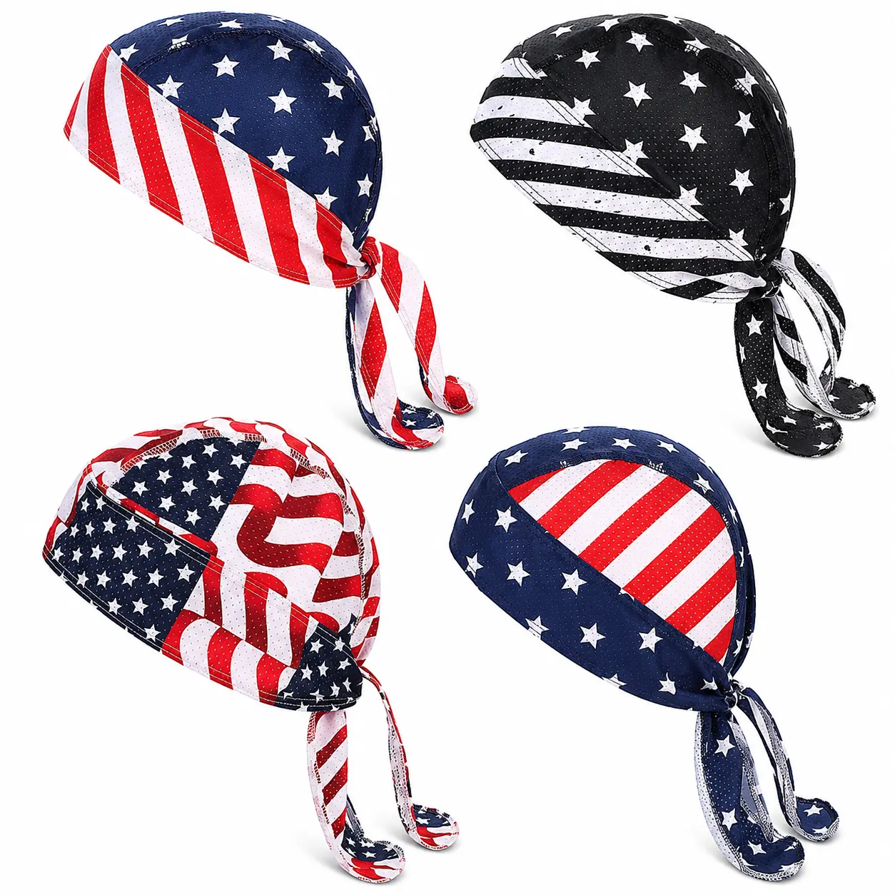Skull Design Biker Headscarf UV Hat - Lightweight, Windproof, Cooling Helmet Liner for Riding, Cycling