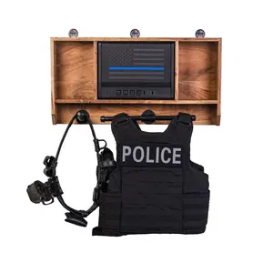 Tactical Gear Rack with Wall Mounted Police Safe