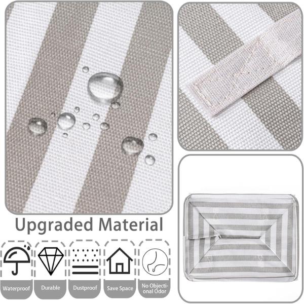 Large Laundry Basket 2-Pack Waterproof Freestanding Collapsible Clothes Basket 75L in Laundry Room Bathroom Bedroom Dorm