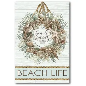 Courtside Market Beach Life 12x18 Canvas Wall Art
