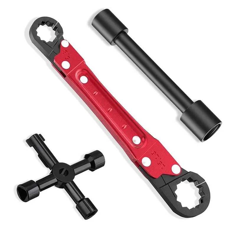 Plumber Wrench Tool, 1 Set Plumbing Angle Stop Wrench Kit, Professional Plumber Faucet Wrench for Easy Installation New Compression Angle Stop