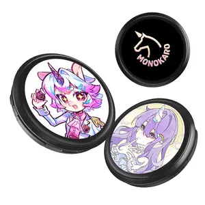 monokaro E-Badge Customizable Smart Digital Display Badge with IPS Touchscreen Bluetooth Photo GIF Upload 18 Hours Battery AI Images 360x360 Resolution for Self Expression & Fashion