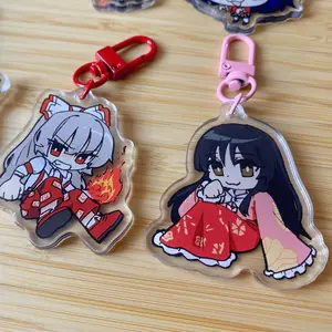 Touhou Project Acrylic Keychains, Anime Touhou Keychain, Cute Anime Keychains, Kawaii Acrylic Charms, Anime Lovers Gifts, Kawaii Keyring Accessories