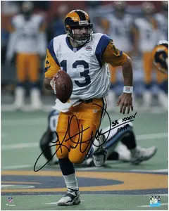 Kurt Warner St. Louis Rams Autographed 16" x 20" Super Bowl Photograph with "SB XXXIV MVP" Inscription - Fanatics Authentic Certified