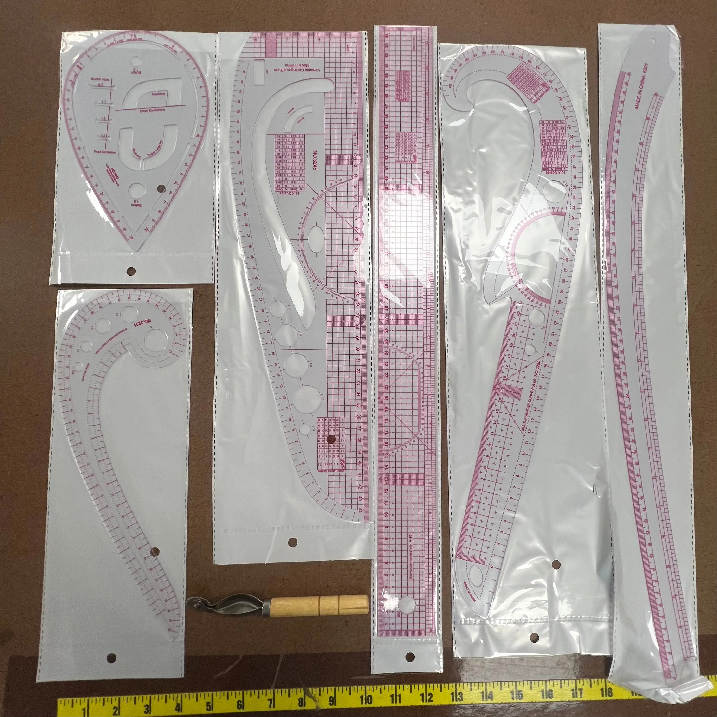 Tailor & Pattern Making Ruler Set — 7 Pieces