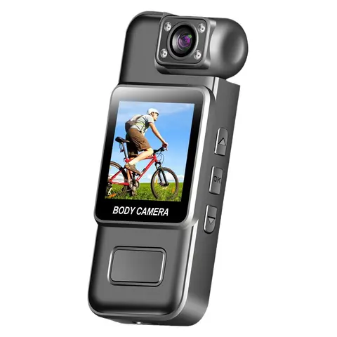 1080P HD Clip-on Body Camera, 2.4GHz WiFi, LCD Preview, IR Night Vision, Loop Recording, Hands-Free Shooting, Portable Video Recorder for Vlogging, SD Card Not Included