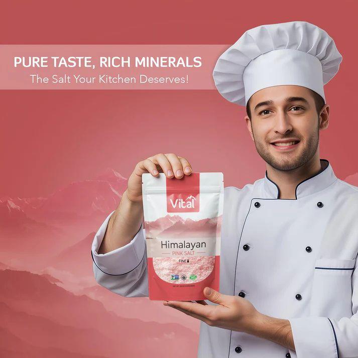 Eastern Vital Himalayan Pink Salt Fine – 28.2oz Pouch | Natural & Hand-Picked