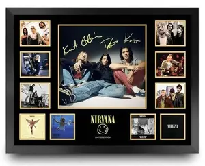 NIRVANA KURT COBAIN IN UTERO LIMITED EDITION No No Framed MEMORABILIA