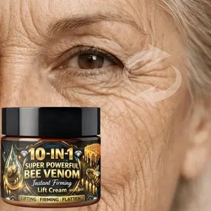 Bee Venom Firming Moisturizing Cream, Contains Bee Venom & Snail Extract, Reduces Wrinkles, Non-Greasy, Hypoallergenic, Suitable for All Skin Types, 50g