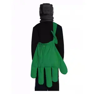 Green Nylon Gloves Bag for Women, Niche Design, Large Capacity, Quirky and Funny Single Shoulder Crossbody Bag