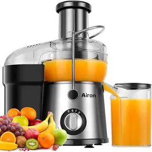 Juicer Extractor 800W High Power 3" Wide Feed Chute 3-Speed High Juice Yield Stainless Steel BPA-Free Easy Clean Fruit Vegetable Juice Maker