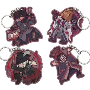 Bloodborne Game Acrylic Keychain Set, Anime Character Keyrings, Aesthetic Chibi Charm, Spooky Game Inspired Keychain