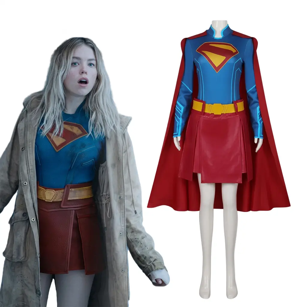 Women’s Superhero Cosplay Costume – Top Skirt & Cape Set