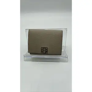 Pre-owned Leather Luxury Bags & Accessories Loewe Anagram Trifold Wallet, Beige Date Code: 102325. Entrupy ID: JKVR2H8.