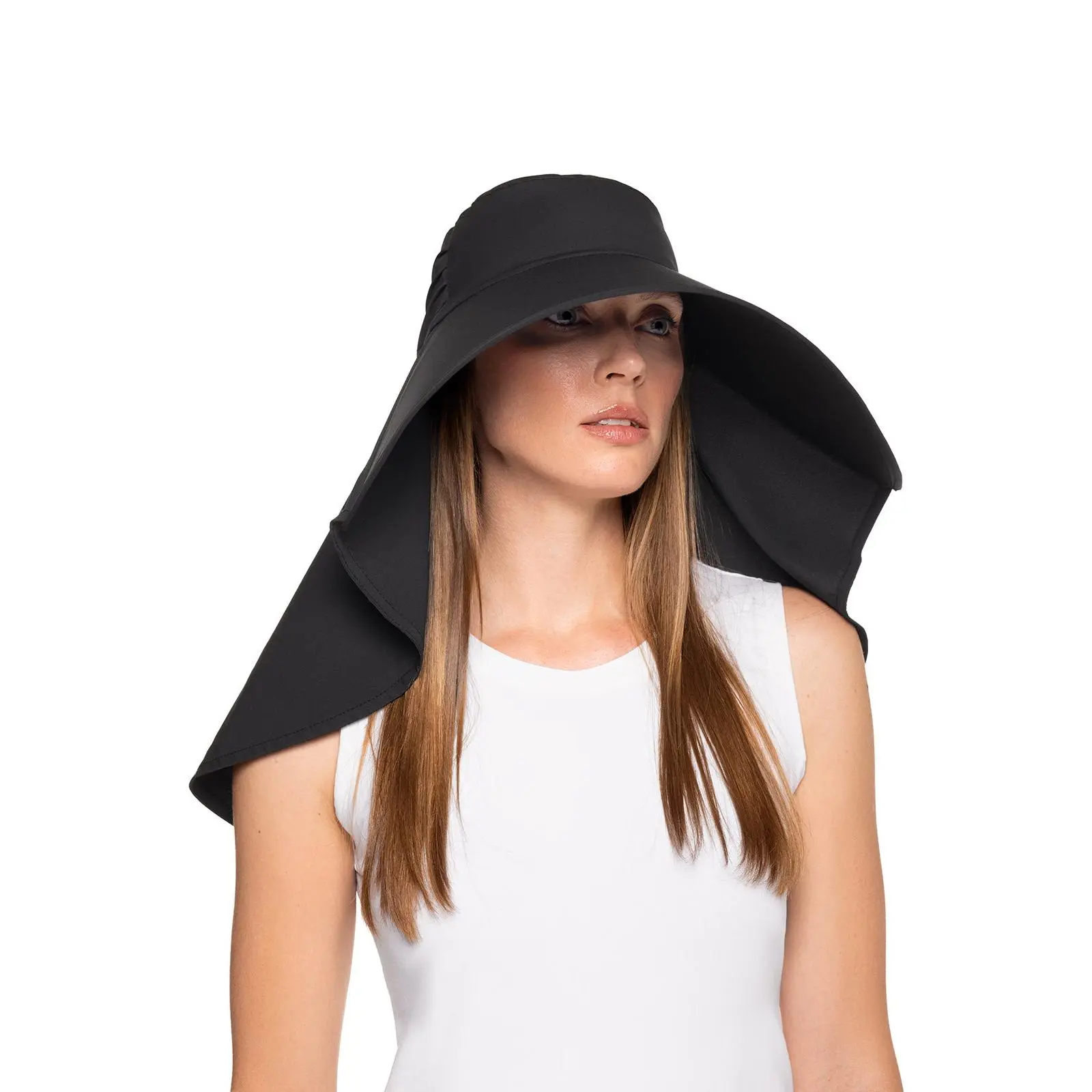 Anastasia Elegant Full Coverage Hat | Black