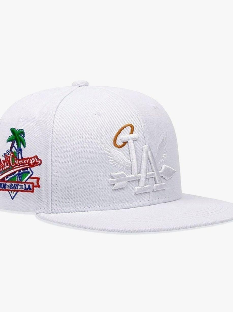 2026 New Personalized Creative Baseball Hat LA Wings Side Coconut Embroidered Skateboarding Hat Street Fashion Hip Hop Hat Outdoor Leisure Sports Sunshade Hat Daily Commuter Decorative Hat Male Female Same Style Flat Edge Hat