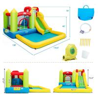 Style 5 w/Bounce Area Splash Pool Climbing Wall