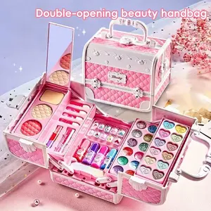 Child-Safe Washable Makeup Set: Princess Makeup Case for Girls, 4–12 Years Old—Perfect for Pretend Play and Birthday Gifts Playset