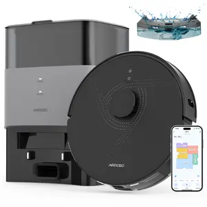 AIRROBO Robot Vacuum and Mop Combo, Self-Emptying, 60-Day Capacity, Home Mapping, Schedule, Wi-Fi/App/Alexa/Remote, 180mins Runtime, L40+ Robotic Vacuum Cleaner for Pet, Hard Floors, Carpet