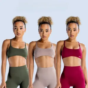 DFY~ Dynamic Twist Back Bra – Seamless Sports Bra with Sculpting Fit and Open Twist-Back Detail