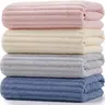 AMA SNOW 4-Piece Oversized Coral Fleece Bath Towels (27.6" x 55.1", 27.6 inches) - Adult Bath Must Haves, Anti-Shrink, Anti-Static Soft, Quick-Dry, Striped, Luxury Plush, Unisex, Fade-Resistant, Washable, Hang-Dry, Reusable, Warm Bathroom Towels
