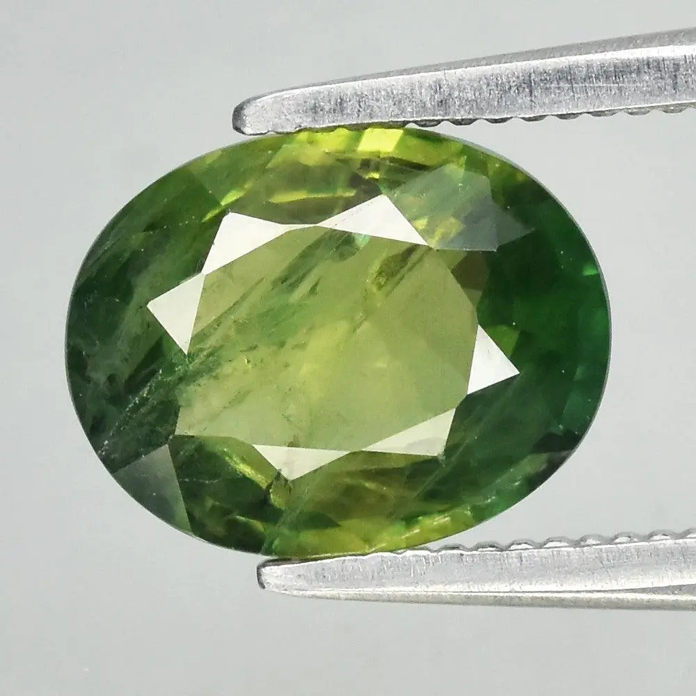1.43ct ETW Green Sapphire Gemstone – Oval Cut