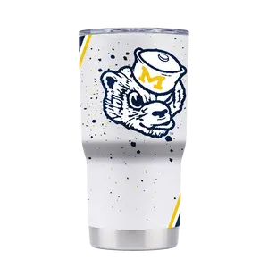 Michigan 20oz Tumbler College Vault Splatter
