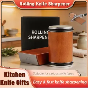 2026 Magnetic Rolling Knife Sharpener, Rolling Knife Sharpener Kit,Fixed Angle Sharpening Stone for Kitchen Knives, Outdoor Camping & Meat Prep ,  Gifts, Memorial Day BBQ Ready