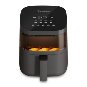 Kitchen Elite 4 Qt Digital Air Fryer Oven Cooker with Window, Touchscreen, Gray