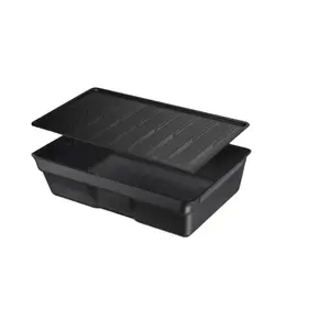 Under Seat Storage Box Organizer for Tesla Model Y 2024 - Waterproof Hidden Tray with Lid Cover, Storage Accessories 2020-2024 Gen 2
