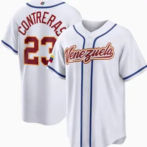 Unisex Baseball Contreras 23 Venezuela Baseball 2026 World Classic Home Stadium Jersey - White
