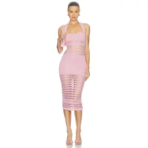 retrofete Jaycee Dress in Metallic Flamingo