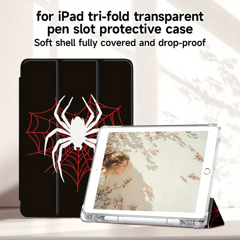 Unisex Tablet Cover - Computer Accessories for iPad 10.2 (7/8/9th Gen), 10th Gen, Air 4/5/6, 11.0 Inch Pro, Built-in Pen Slot, Auto Sleep/Wake Function, Soft Back Shell, Full Protection