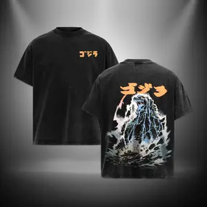 Godzilla Final Wars Toho Vers King of the Monsters Vers Gojira Washed TShirt Hoodie Sweater Monster Vers Toho Vers Menswear Gift for movie fans Top Apparel Classic Oversized Seamless Simple Straight Man Clothes Cotton designer shirts