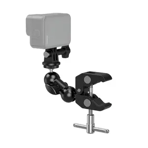 SmallRig Upgrade Camera Mount Clamp Kit, Small Ball Head Magic Arm with Clamp, Super Clamp with Non-slip Threads, Load Capacity 1.5kg for Gopro, Webcam, Camera, Phone, Monitor and Light 4373