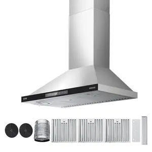 【Summervibes】VEVOR 36" Wall Mount Range Hood Ceiling Mount Vent 800CFM Gesture & Touch Control